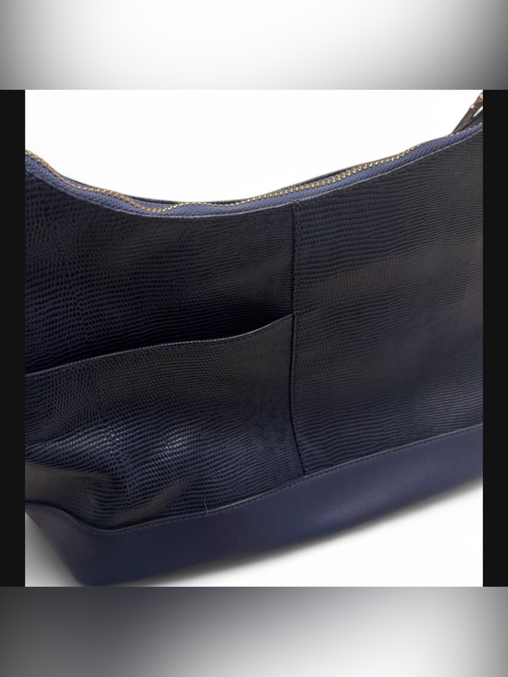 Radley London Navy Textured Leather Shoulder Bag - Women's Handbag - Picture 4 of 5